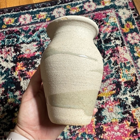 Handmade In Mexico Neutral Glazed Ceramic Vase - Picture 4 of 10